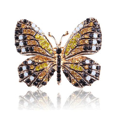 Rhinestone Butterfly Brooch