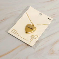 Mama Engraved Heart Necklace