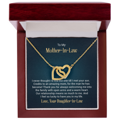 Interlocking Hearts Necklace - For Mother-in-Law