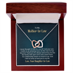 Interlocking Hearts Necklace - For Mother-in-Law
