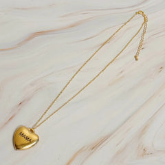 Mama Engraved Heart Necklace
